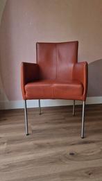 Bert Plantagie Lederen Eetkamerstoelen - Set van 4, Huis en Inrichting, Fauteuils, Gebruikt, Minder dan 75 cm, Ophalen of Verzenden