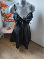Nieuw  leather look jurk van Cider maat M, Kleding | Dames, Jurken, Maat 38/40 (M), Zwart, Nieuw, Ophalen of Verzenden