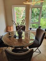 Mooie Eric Kuster tafel en 4 eetstoelen, Ophalen, Zo goed als nieuw