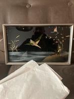 Dienblad met parelmoer inleg in glas, Ophalen