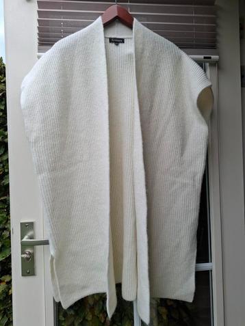 Vest G-maxx. Wolwit/Ecru. Recht model. Maat S. 6% wol! beschikbaar voor biedingen