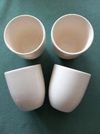 Crème bekers, set van 4., Ophalen of Verzenden, Zo goed als nieuw, Overige stijlen, Kop(pen) en/of Schotel(s)