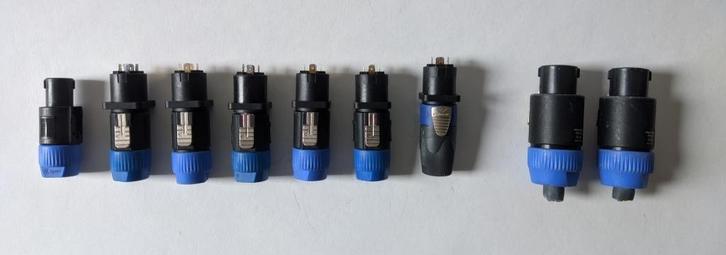 Diverse stekkers, pluggen en kabels voor PA installatie, Muziek en Instrumenten, Kabels en Stekkers, Gebruikt, Speaker of Versterker