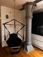 Hangstoel sky chair zwart leer, Huis en Inrichting, Stoelen, Zwart, Leer, Ophalen of Verzenden, Zo goed als nieuw