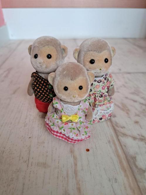 Sylvanian families.apen familie compleet, Kinderen en Baby's, Speelgoed | Poppenhuizen, Zo goed als nieuw, Ophalen of Verzenden