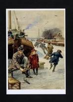 Schaatsen Winter Schip Dicht bij Huis Cornelis Jetses., Ophalen of Verzenden, 1980 tot heden, Ongelopen, Cultuur en Media