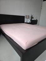 Bedframe IKEA MALM 160x200 cm, incl. 2x lattenbodem LÖNSET, Ophalen, Tweepersoons, Zo goed als nieuw, 160 cm