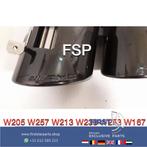 2020 FACELIFT 43 53 AMG UITLAATSIERSTUKKEN SET ZWART ORIGINE, Auto-onderdelen, Uitlaatsystemen, Gebruikt, -, Ophalen of Verzenden