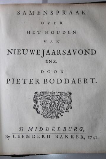 Incomplete dichtbundels Pieter Boddaert (????/1742/1752) beschikbaar voor biedingen