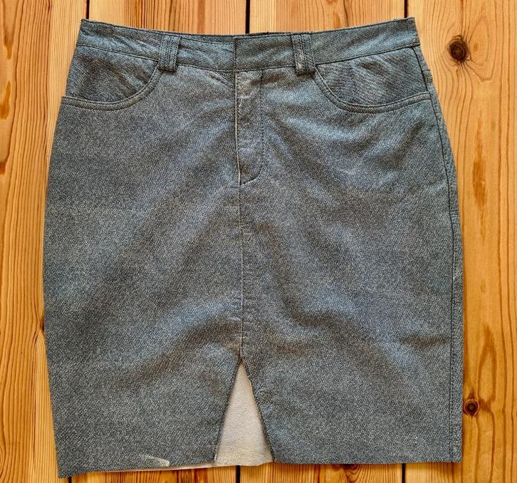 Leren Rok IBANA - Blauw Beige leer - maat 36 / Small Nieuw, Kleding | Dames, Rokken, Nieuw, Maat 36 (S), Blauw, Boven de knie