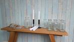 Bruiloft decoratie: potjes, glazen, kaarsen, Wit, Overige typen, Vintage, Ophalen of Verzenden