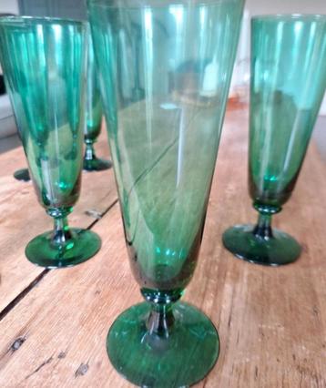Monica Bratt vintage zweedse glazen 6 stuks zeegroen beschikbaar voor biedingen