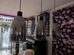 Rookglas hanglampen, Huis en Inrichting, Lampen | Hanglampen, Ophalen, Zo goed als nieuw, Minder dan 50 cm