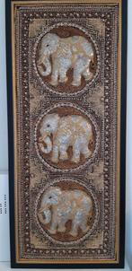 Kalaga olifanten ingelijst, Minder dan 50 cm, Ophalen of Verzenden, Zo goed als nieuw, Schilderij