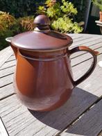 chocoladekan vintage, bruin aardewerk, 2 liter, traditie, Ophalen of Verzenden