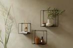 Lifa Living Wandrek Gerona zwart metaal, Huis en Inrichting, Woonaccessoires | Wandplanken en Boekenplanken, Ophalen of Verzenden