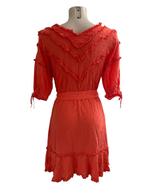 Fabienne Chapot jurk S, Ophalen of Verzenden, Zo goed als nieuw, Rood, Onder de knie