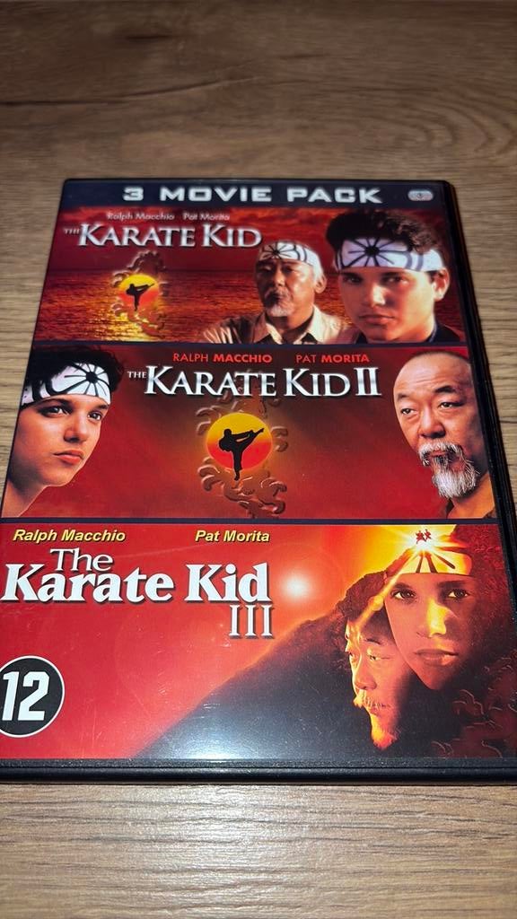 The Karate Kid 1, 2 en 3 met Ralph Macchio en Pat Morita., Vanaf 16 jaar, 1980 tot heden, Ophalen of Verzenden, Zo goed als nieuw