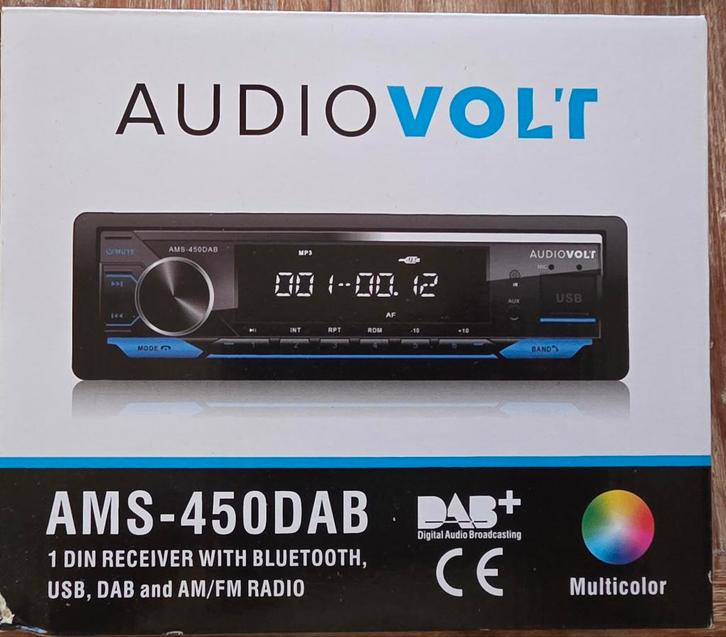 AudioVolt AMS-450DAB Autoradio, Auto diversen, Autoradio's, Nieuw, Ophalen of Verzenden