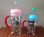 2x Bodum Chambord cafetière klein/groot met rood/roze/blauw, Ophalen of Verzenden, Zo goed als nieuw, Overige modellen, Gemalen koffie