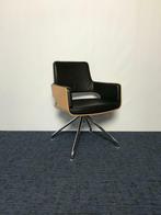 40 x Design vergaderstoel Thonet S843 - zwart leder, Huis en Inrichting, Stoelen, Ophalen, Zwart, Vijf, Zes of meer stoelen, DESIGN