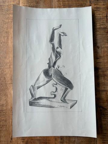 Ossip Zadkine - De Verwoeste Stad (Reproductie 1953) beschikbaar voor biedingen