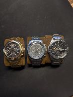 Drie herenhorloges: Guess Surge / Commodore / Casio Edifice, Sieraden, Tassen en Uiterlijk, Horloges | Heren, Staal, Polshorloge