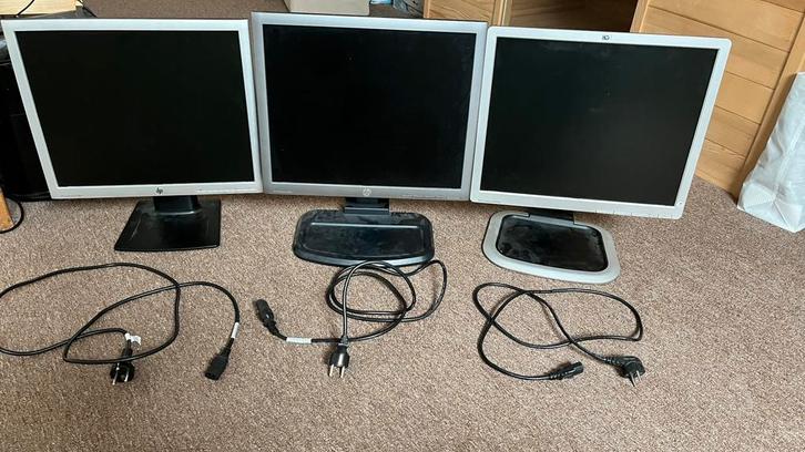 2x hp monitor 19 inch, Computers en Software, Monitoren, Gebruikt, 60 Hz of minder, DisplayPort, Overige typen, Overige resoluties