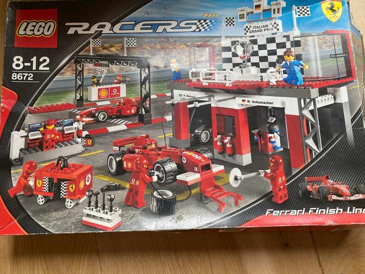 Lego Racers Ferrari Finish Line 8672, Kinderen en Baby's, Speelgoed | Duplo en Lego, Gebruikt, Lego, Complete set, Ophalen