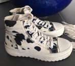 Katoenen sneakers Shelo koe print wit zwart dikke zolen, Wit, Ophalen of Verzenden, Shelo, Sneakers of Gympen