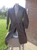 vintage lange leren jas jaren'70, Kleding | Heren, Ophalen of Verzenden, Zo goed als nieuw, Overige maten, Bruin