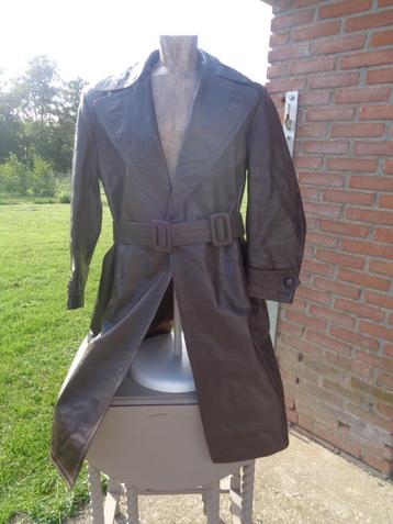 vintage lange leren jas jaren'70 dames, poncho/hesje/bontjas beschikbaar voor biedingen