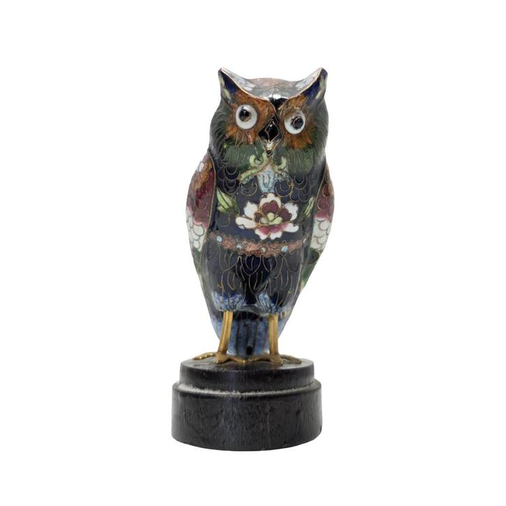 Vintage Cloisonné Uil, Antiek en Kunst, Curiosa en Brocante, Ophalen of Verzenden