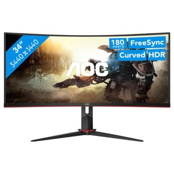 AOC CU34G2XP 34 inch curved QHD 180Hz gaming monitor - Nieuw beschikbaar voor biedingen