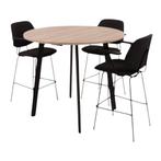 MN Easy Ronde Bartafel Zwart Scandinavisch Eiken B120, Huis en Inrichting, Tafels | Statafels, Ophalen of Verzenden, Nieuw