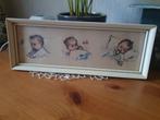Schattig oud schilderijtje baby's jaren 50/60, Ophalen, Minder dan 50 cm, Gebruikt, Minder dan 50 cm