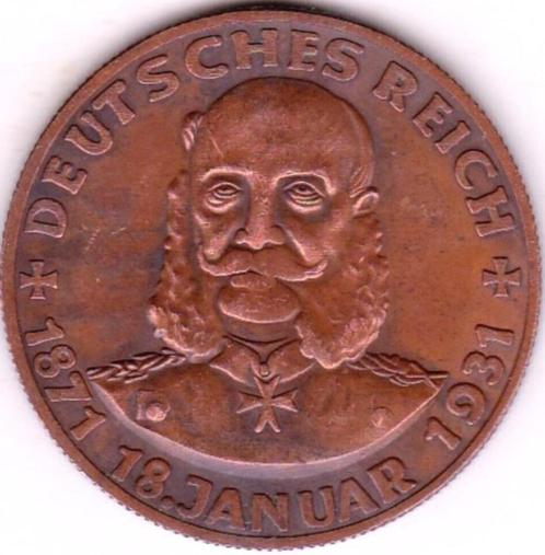 DEUTSCHES REICH 18 JANUAR 1931, Postzegels en Munten, Penningen en Medailles, Overige materialen, Verzenden