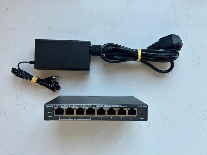 TP-Link 8-Port Gigabit TL-SG108PE, Computers en Software, Netwerk switches, Zo goed als nieuw, Verzenden