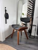 Dutchbone Blackwood Stoel - Donkerbruin Onderstel - Zwart, Ophalen, Zwart, Zo goed als nieuw, Vintage, Fifties, Design, Klassiek, Lounge