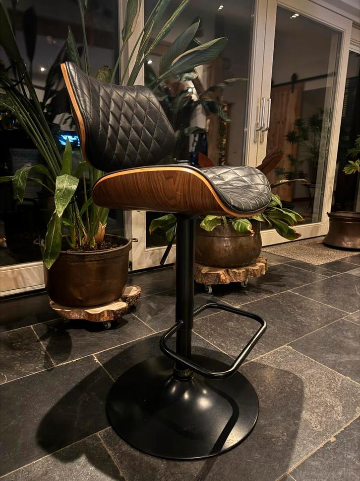 Set van 6 barkrukken, Huis en Inrichting, Barkrukken, Gebruikt, 60 tot 90 cm, Hout, 5 krukken of meer, In hoogte verstelbaar, Ophalen