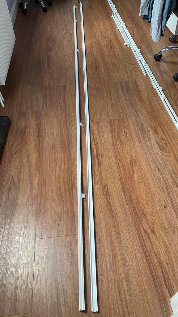 2x rails voor Drapperie, Huis en Inrichting, Stoffering | Gordijnen en Lamellen, Zo goed als nieuw, Minder dan 100 cm, Ophalen