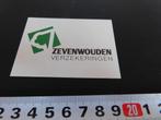 sticker Zevenwouden verzekeringen, Verzamelen, Ophalen, Zo goed als nieuw, Bedrijf of Vereniging