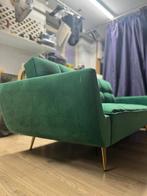 ZGAN groen velours slaapbank €100, Ophalen, Mid century modern, 150 tot 200 cm, Tweepersoons