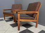 60 jaren set DEENSE fauteuils Niels Eilersen Illum Wikkelso, Huis en Inrichting, Ophalen, Gebruikt, Minder dan 75 cm, Vintage