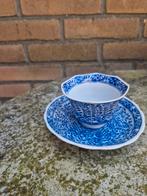 Kop en schotel  blauw wit, Ophalen of Verzenden