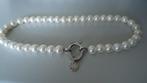 zilveren Ti sento parel ketting met sluit ring en pampel, Met hanger, Ophalen of Verzenden, Zo goed als nieuw, Zilver
