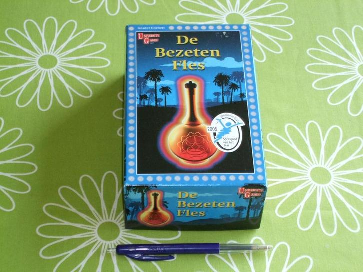 De bezeten fles - tactisch spel met de wens vervullende fles, Hobby en Vrije tijd, Gezelschapsspellen | Overige, Nieuw, Een of twee spelers