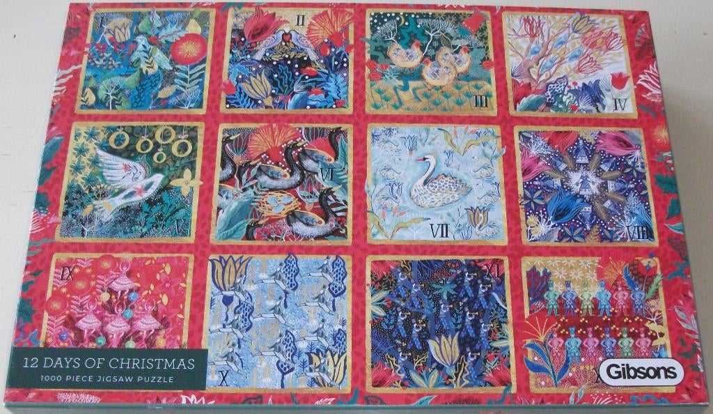 Puzzel *** 12 DAYS OF CHRISTMAS *** 1000 stukjes Gibsons, Ophalen of Verzenden, 500 t/m 1500 stukjes, Zo goed als nieuw, Legpuzzel