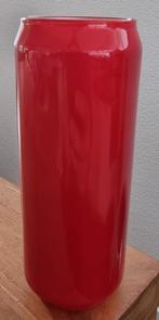 Bijzonder metallic rood Coca-Cola glas in blikjesvorm - ZGAN, Verzamelen, Glas en Borrelglaasjes, Ophalen of Verzenden, Zo goed als nieuw