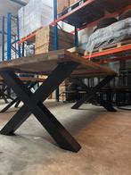 Robuuste eettafel 220x100 cm, 200 cm of meer, Zo goed als nieuw, Rechthoekig, 50 tot 100 cm